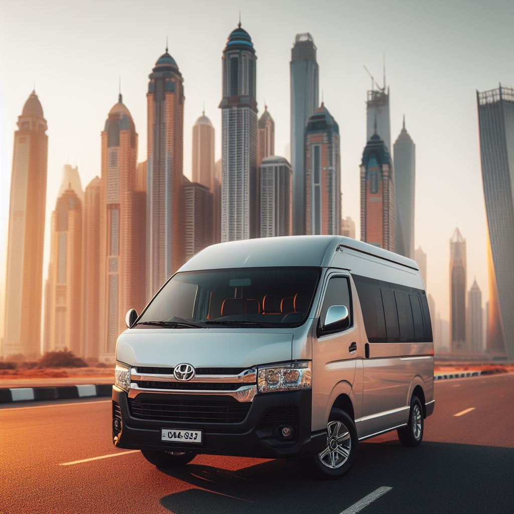 Hiace interior with flexible seating and spacious interior for family vacations and group outings.